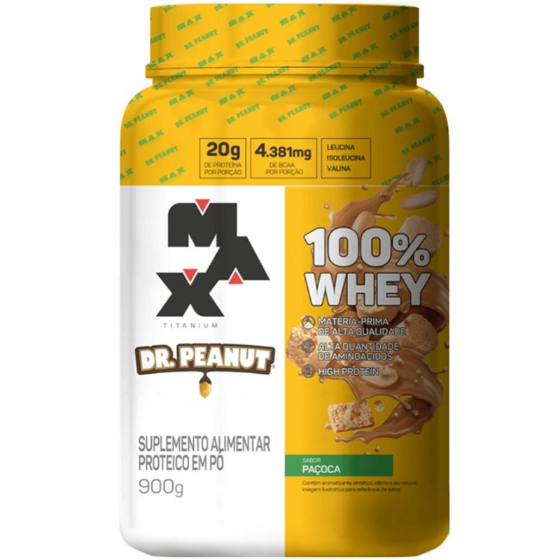 Whey 100% Dr Peanut 900g Max Titanium