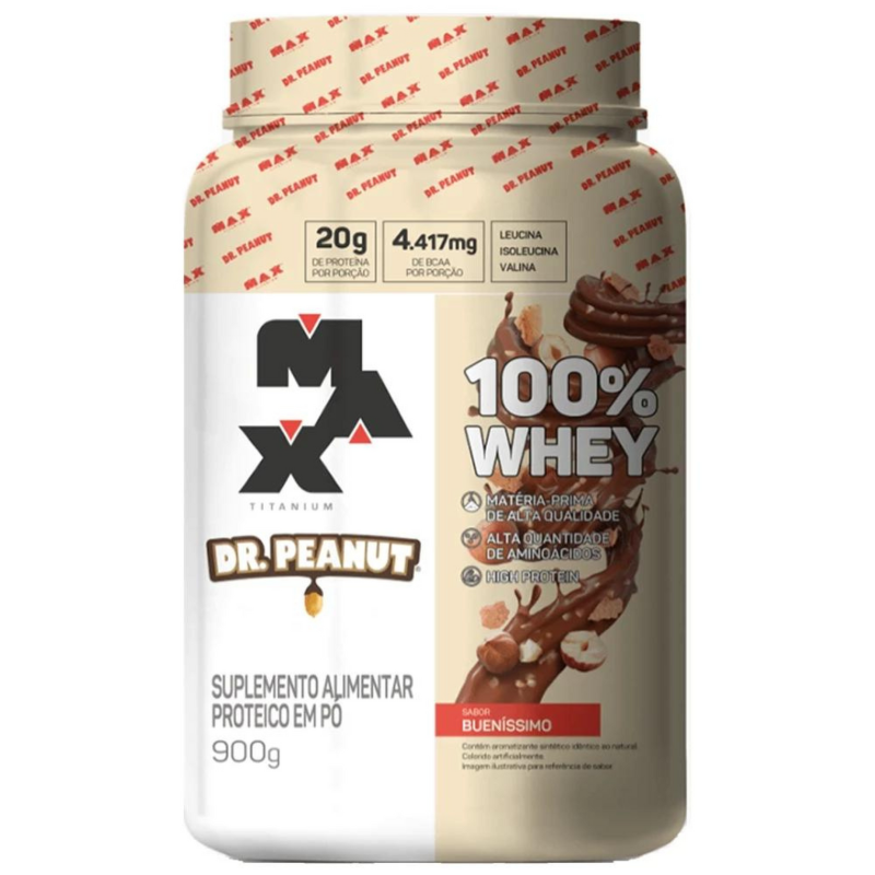 Whey 100% Dr Peanut 900g Max Titanium