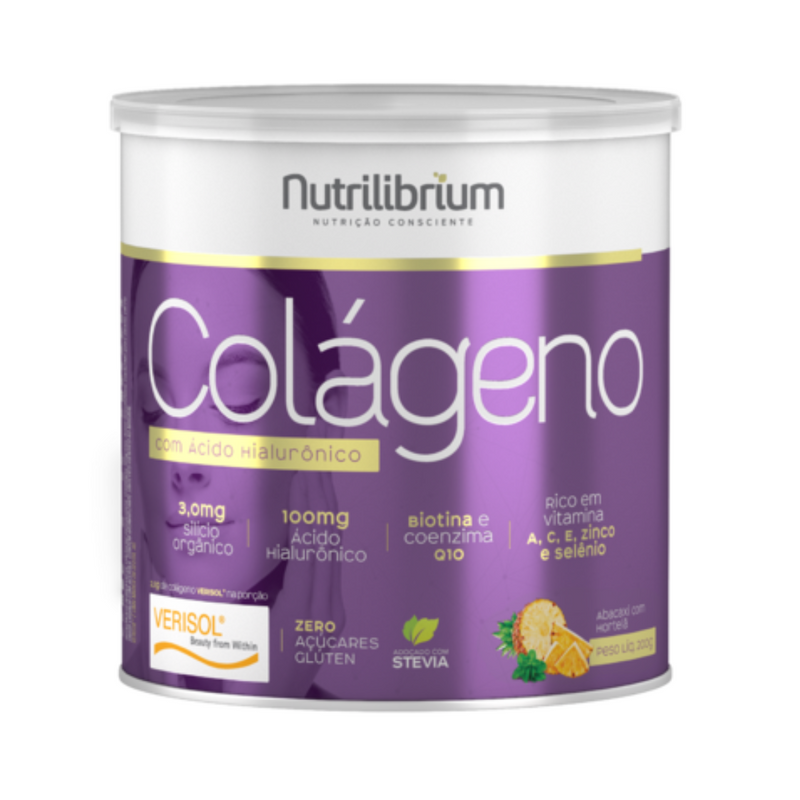 Colágeno Verisol Hidrolisado Com Ácido Hialurônico 200g Nutrilibrium