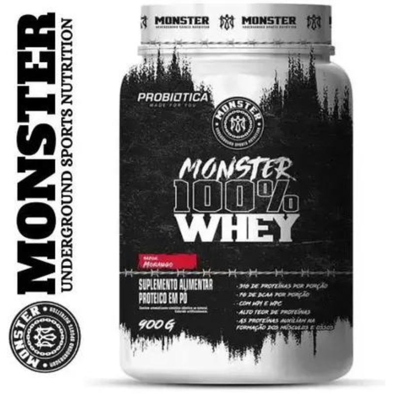 WHEY MONSTER 100% 900G PROBIOTICA