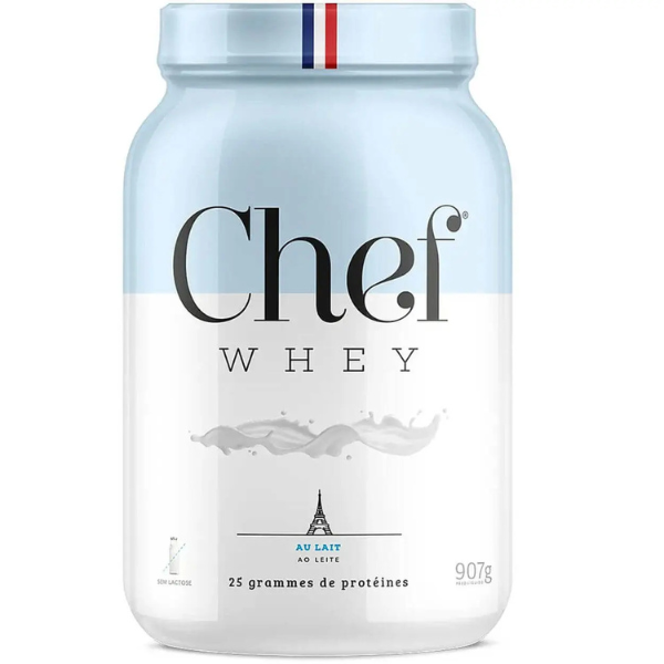 CHEF WHEY 907G S/ LACTOSE LEITE